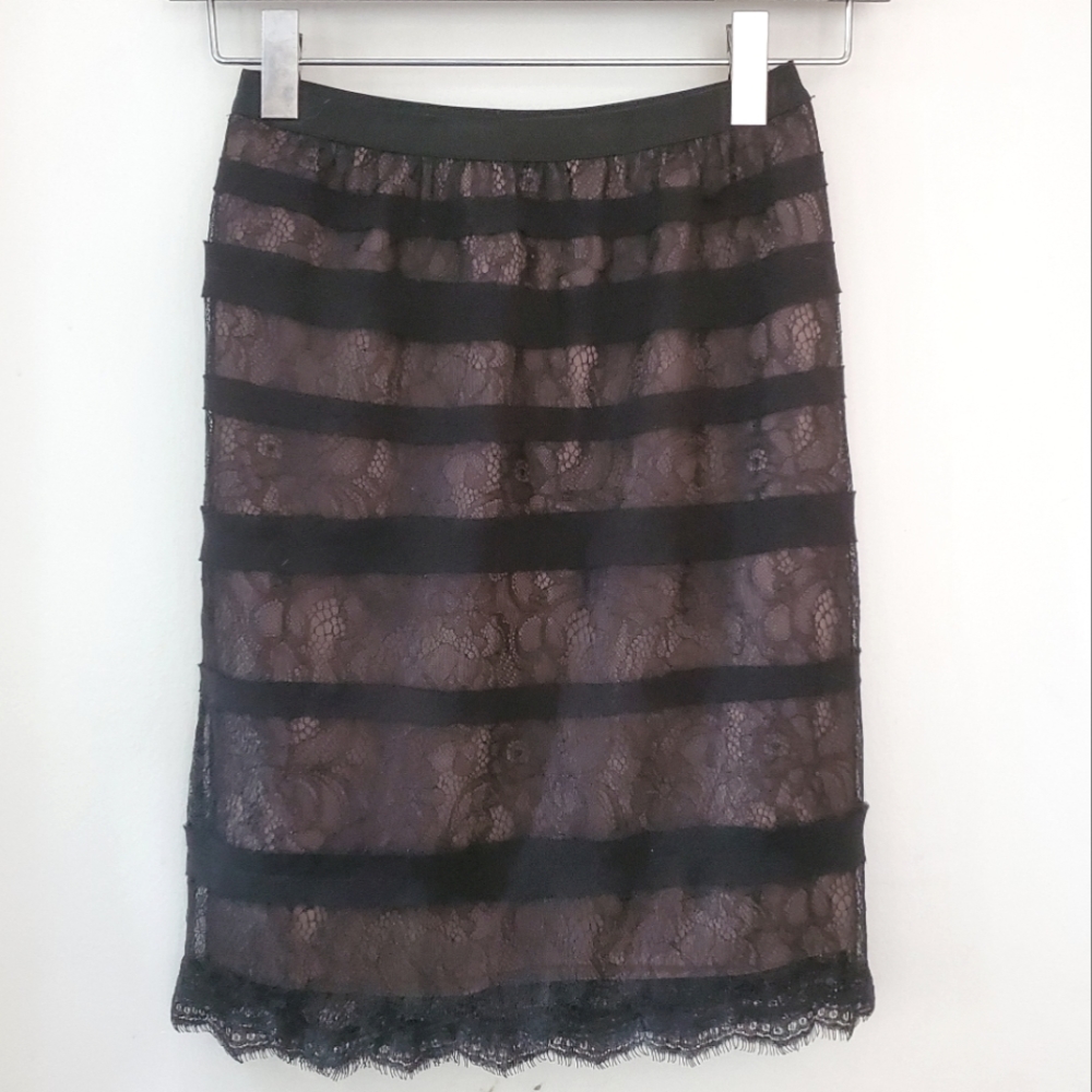 BCBG MaxAxria black lace skirt, XS, NWT, never worn